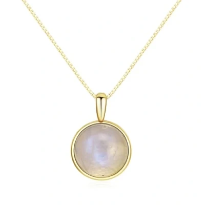 Image of COAI Gold Plated 925 Sterling Silver Crystal Necklace for Women, Moonstone