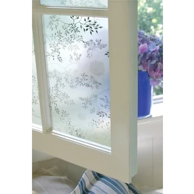 Image of Artscape Elderberry Large Window Privacy Film Textured Glass Pattern Non Adhesive &amp; UV Protection Easy to Apply Removable 92 x 183 cm Made in USA