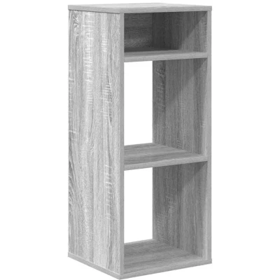 Image of vidaXL Book Cabinet/Display Shelf Grey Sonoma Engineered Wood 34x31x80 cm Freestanding Bookshelf Living Room/Office Furniture Storage
