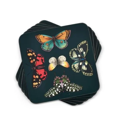 Image of Portmeirion Home &amp; Gifts Set of 6 Coasters, Multi Coloured, 10.5 x 10.5cm