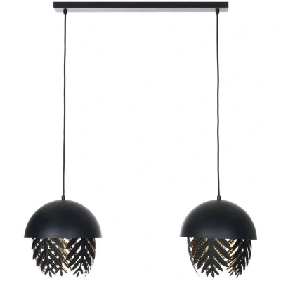 Image of Lucande Aparas hanging light leaf look, 2 bulb
