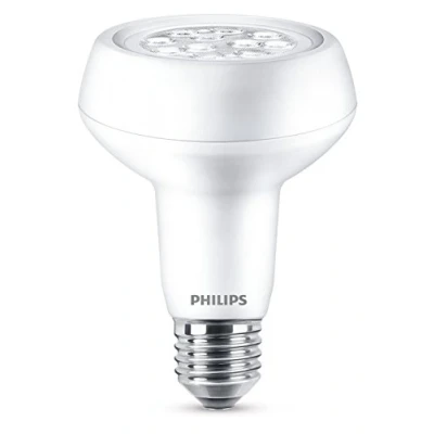 Image of Philips LED Lustre E27 Edison Screw R80 Reflector Light Bulb, 3.7 W (60 W) Warm White