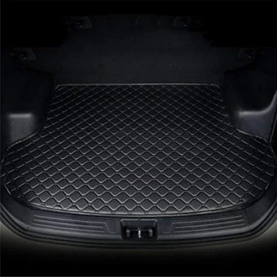 Image of Leather Car Rear Trunk Mats for Mitsubishi Outlander PHEV 2016 2019, Auto Boot Mat Dust Proof Liner Tray Anti Scratch Tailored Cargo Storage Protector Pad Foldable Carpets