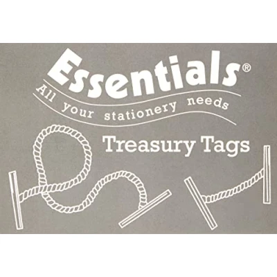 Image of Whitecroft Essentials 27211/10 152 mm Metal Ended Treasury Tags Green (Pack of 100)