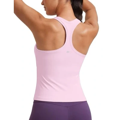 Image of CRZ Yoga Butterluxe Racerback Gym Vest Top for Women Sleeveless Sport Tank Tops Summer Fitness Shirts Comfort Camisole Vita Pink 16
