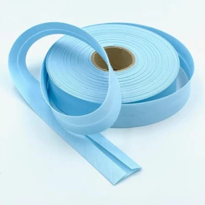 Image of Craft Cult 25mm Wide Plain Bias Binding Tape 25 Metre Roll (41 Baby Blue)