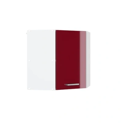 Image of Vicco Corner wall cabinet Raul, Bordeaux High Gloss/White, 57 cm