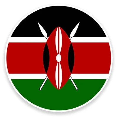 Image of 2 x 10cm Kenya Vinyl Sticker Decal Laptop Travel Luggage Car Bike Label #9152 (10cm Wide High)