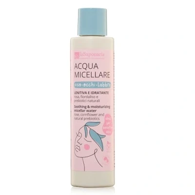 Image of La Saponaria Micellar Water, Cleansing, Make Up Remover, Hyaluronic Acid, Anti Redness, Calendula, Prebiotics, Dermatologically Tested, Natural, Vegan, Cruelty Free, Bio Plastic, Organic, 200ml