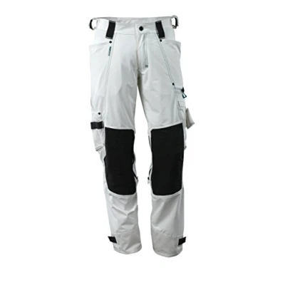 Image of Mascot Stretch Trousers with Dyneema Kneepad Pockets White 82C62 (L32W46.5)