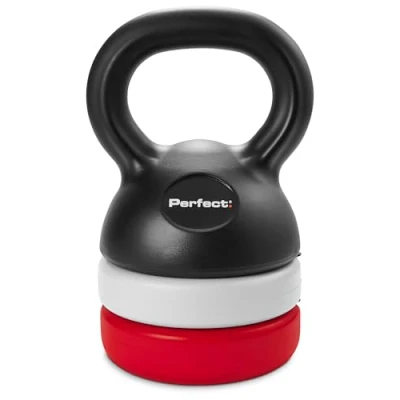 Image of Perfect Fitness Adjustable Kettlebell Weights, From 3 12lbs/1.4 5.5kg, Suitable for Home Gym, Targets Total Body, Unisex, One Size