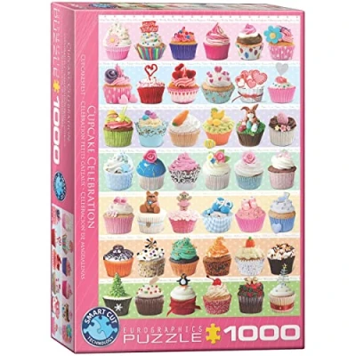 Image of EuroGraphics 6000 0964 Blooming Garden by Dominic Davison cupcakes Puzzle, Various, 48 x 68 cm