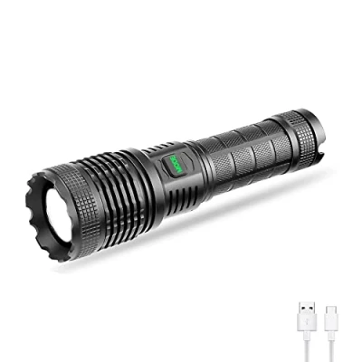 Image of WESLITE Torch Rechargeable, XHP70.2 Tactical LED Bright 6000 Lumens Powerful Flashlight Hign USB with Power Display &amp; Zoomable Light