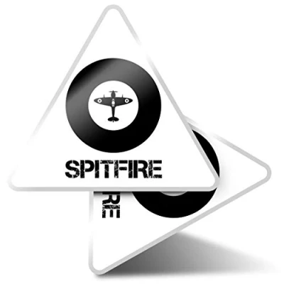 Image of 2 x Triangle Stickers 7.5cm Spitfire Plane Roundel RAF Air Force Fun Decals for Laptops,Tablets,Luggage,Scrap Booking,Fridges #46327