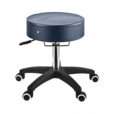 Image of Master Massage Glider Ergonomic Round Swivel Adjustable Rolling Hydraulic Stool in Royal Blue Barber Dental Chair for Therapist, Clinic, Tattoo, Spas, Beauty, Lash, Salons, Home, Studio, Office