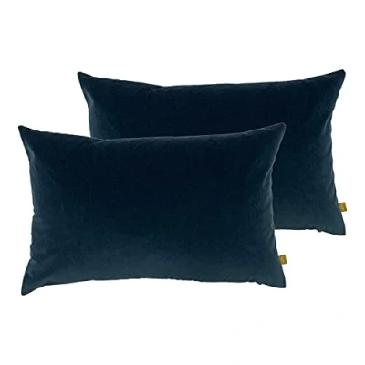 Image of furn. Contra Twin Pack Polyester Filled Cushions, Slate Blue, 40 x 60cm