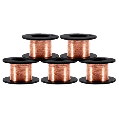Image of ANGGREK 5pcs Copper Wire 0.1mm Enameled 15m Winding for Soldering, Connecting and Making Beading Floral Colored Craft