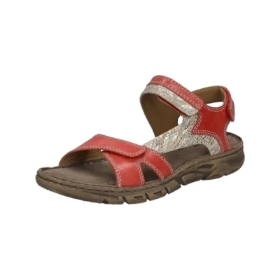 Image of Josef Seibel Brenda 03 Women&#039;s Strappy Sandals Width G (Normal), Red Multi, 6 UK