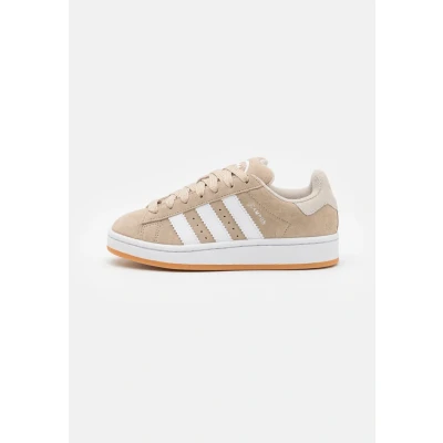 Image of adidas Originals Campus Unisex Trainers for kids, Size: 3, Beige/footwear white Suede