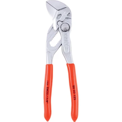 Image of Knipex Mini Pliers Wrench, Plastic Coated, Chrome Plated, 125mm