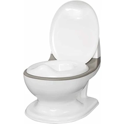 Image of Nuby My Real Potty with Flushing Sound, Toilet Trainer for Children from 18 Months, Grey, Pack of 1