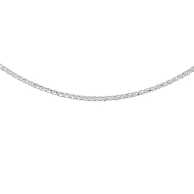 Image of Tuscany Silver Women 925 Sterling Adjustable Heart Slider Spiga Chain 56 cm/22 Inch