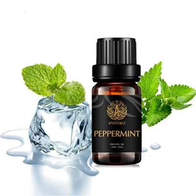 Image of Peppermint Essential Oil for Diffuser, 10ml Aromatherapy Scented Humidifier, 0.33oz 100% Pure Aroma Massage, Home, Skin Care