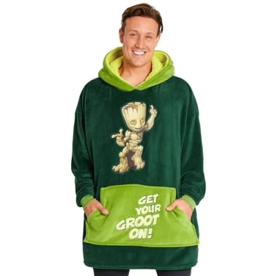 Image of Marvel Oversized Hoodie Blanket for Men and Teenagers Avengers Black Panther Captain America Iron Man Gifts (Green)