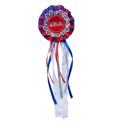 Image of Amscan 9913019 Rosette 32cm A Day to Remember Coronation Jumbo Rosette, Multicoloured