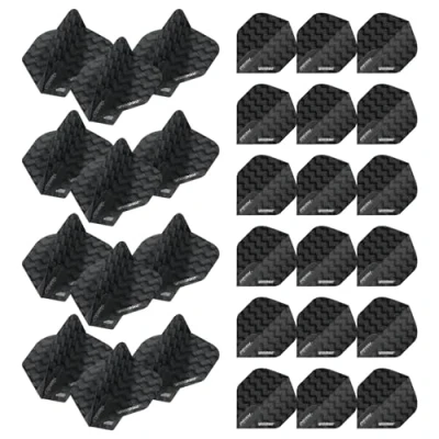 Image of WINMAU Prism Delta Design Extra Thick dart flights 10 sets per pack (30 in total) (Black Square Standard)