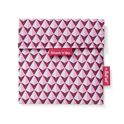 Image of Roll&#039;eat ® Reusable Snack Bag Kids Snacks Container Eco Friendly Food for Storage Pink Holder Snack&#039;n&#039;Go Tiles