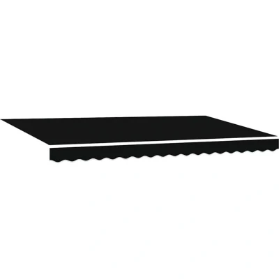 Image of vidaXL Awning Replacement Fabric for 4x2 m Frame Black