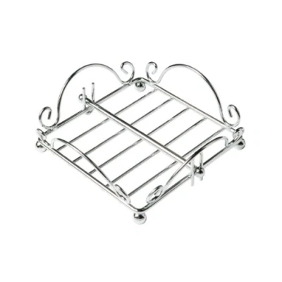 Image of Premier Housewares Napkin Holder Chrome, H8 x W20 D20cm, Silver