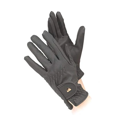 Image of Shires Aubrion PU Synthetic Leather Horse Riding Gloves Child Black Small,