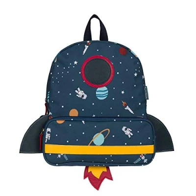 Image of Sophie Allport Kids Backpack, Space, Wipe Clean Polyester, Adjustable Shoulder Straps Childrens Rucksack