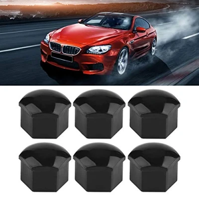 Image of 20pcs 19mm Car Wheel Nut Caps Nylon PA66 Auto Hub Screw Cover Bolt Rims Exterior Protection(Black)