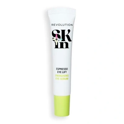 Image of Revolution SKin, Espresso Eye Lift Serum, Infused With Hyaluronic Acid &amp; Caffine, Brightens Under Eyes, Vegan Cruelty Free, 15ml