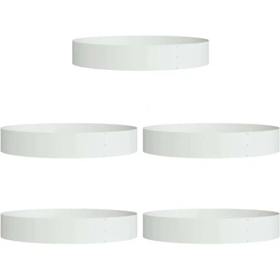 Image of vidaXL White Metal Pot Large Decorative Inlays