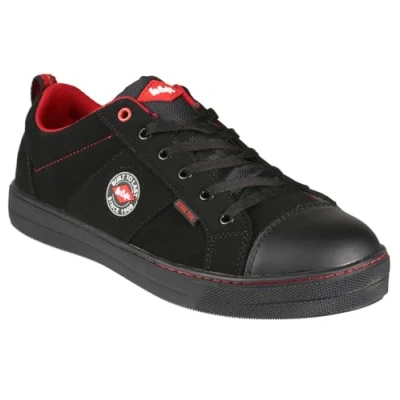 Image of Lee Cooper ‎LCSHOE054 Workwear SB/SRA Retro Baseball Boot, Unisex Modern Styling Safety Boot Work Shoe, Black, 10 UK