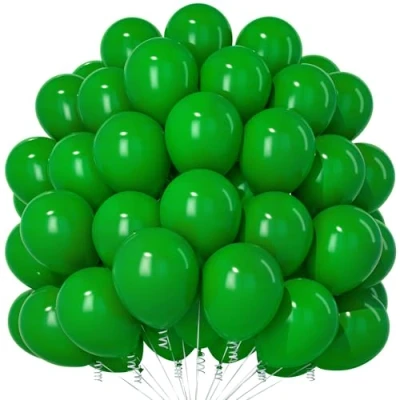 Image of Teselife Dark Green Balloons, 100Pcs 12 Inch Matte Party Balloons for Men Women Birthday Baby Shower Anniversary Graduation Christmas Wild One Decorations