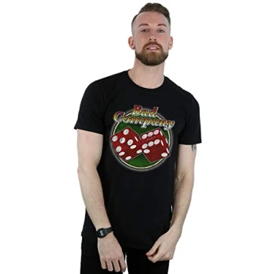 Image of Absolute Cult Bad Company Men&#039;s Straight Shooter Dice T Shirt Black Large