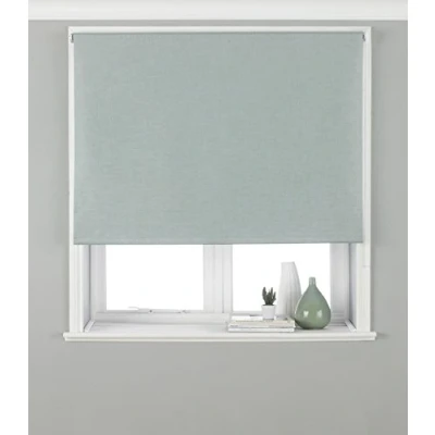 Image of Riva Home Eclipse Blackout Roller Blind, Polyester, Duck Egg, 153 x 162cm