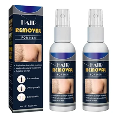Image of 2 Pcs 2023 New Junrinogin Semi Permanent Hair Removal Spray, Body All Natural Effective Absolutely Pain Free Spray (Man)