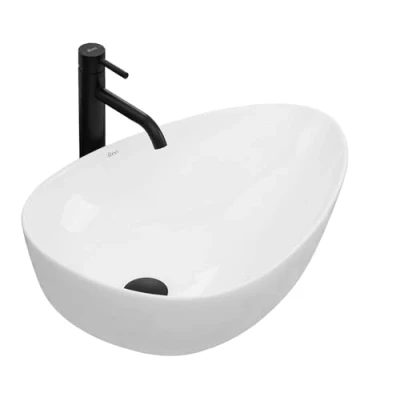 Image of REA Bathroom Sink Made of Ceramic Greta 55 Snow White U8536,
