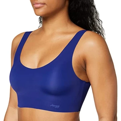 Image of Sloggi Women&#039;s Zero Feel Top Ex Bustier, Blue Inc, S