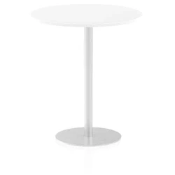 Image of Italia 1000mm Poseur Round Table White Top 1145mm High Leg
