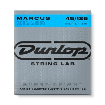 Image of Dunlop DBMMS45125 Marcus Miller Super Bright Bass Strings, Medium 5 String.045.125, Strings/Set