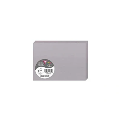 Image of Clairefontaine Ref 22332C Pollen Folded Card (Pack of 25 Sheets) 110 x 155mm Sized, 210gsm Card, Inkjet &amp; Laser Printer Compatible, Acid Free koala Grey