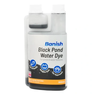 Image of Banish Black Pond Dye 500ml Water Colour Algae Control Reduce Blanketweed Growth