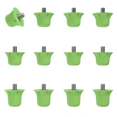 Image of 55 Sport Classic Nylon SG Replacement Football Studs 12 Pack (13/16mm) Lime Green